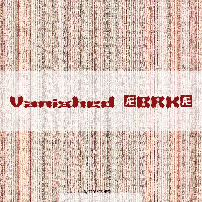Vanished (BRK) example
