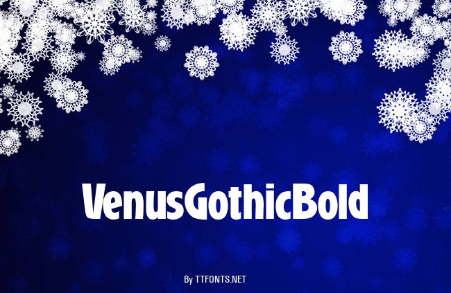 VenusGothicBold example