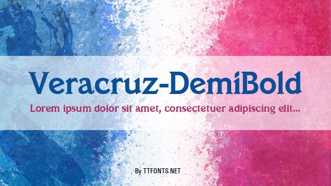Veracruz-DemiBold example