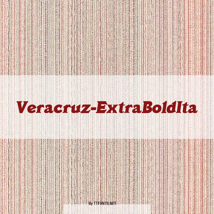 Veracruz-ExtraBoldIta example