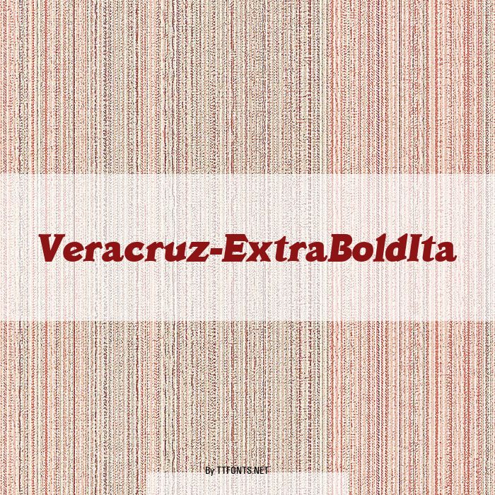 Veracruz-ExtraBoldIta example