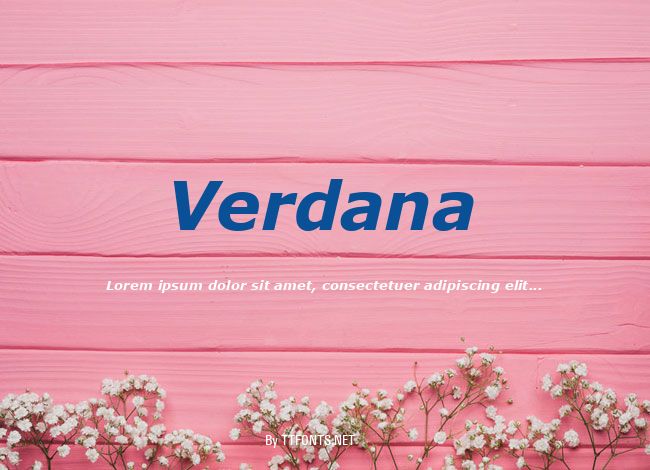 Verdana example