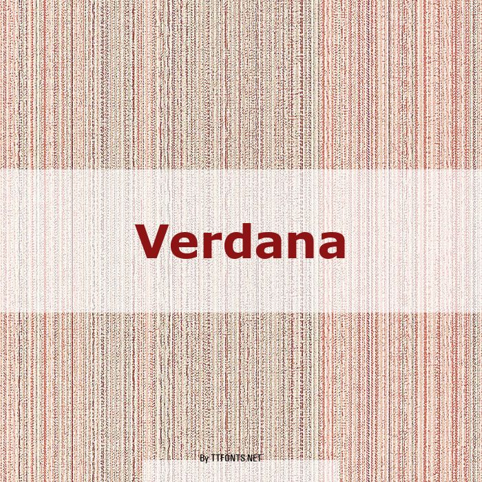 Verdana example
