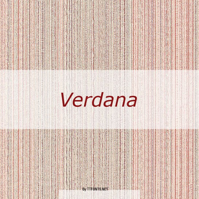 Verdana example
