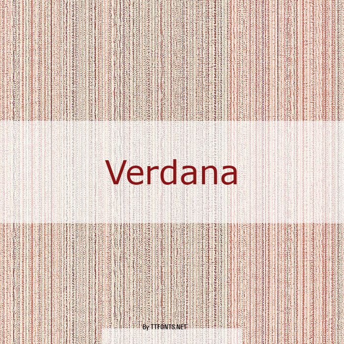 Verdana example