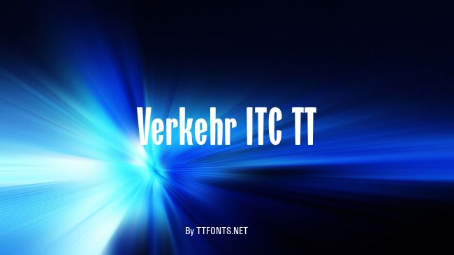 Verkehr ITC TT example