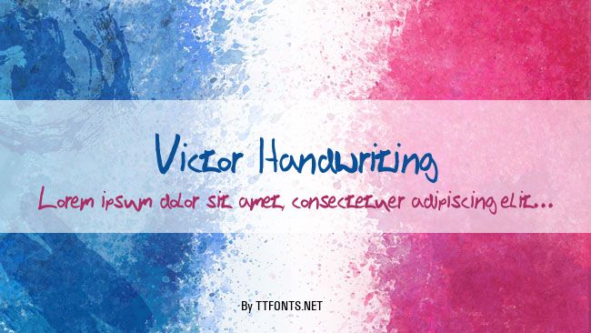Victor Handwriting example