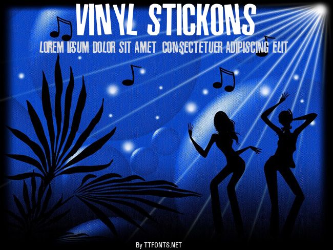 Vinyl Stickons example