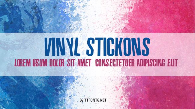 Vinyl Stickons example