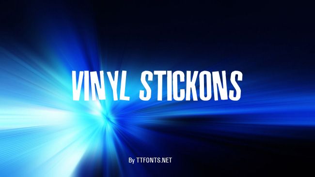 Vinyl Stickons example