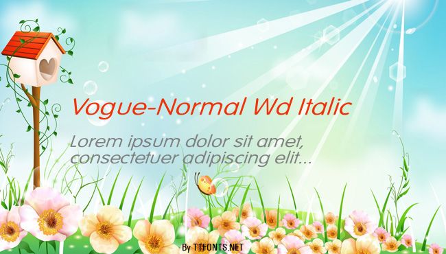 Vogue-Normal Wd Italic example