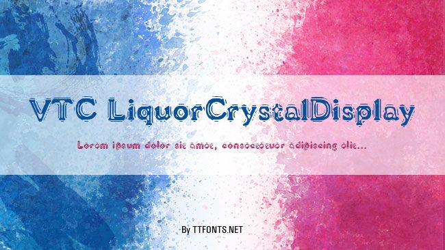 VTC LiquorCrystalDisplay example