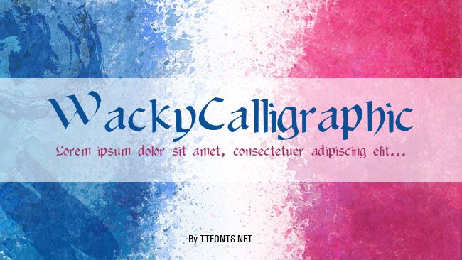 WackyCalligraphic example
