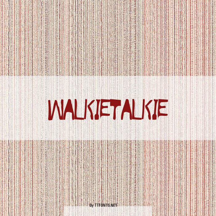 WalkieTalkie example