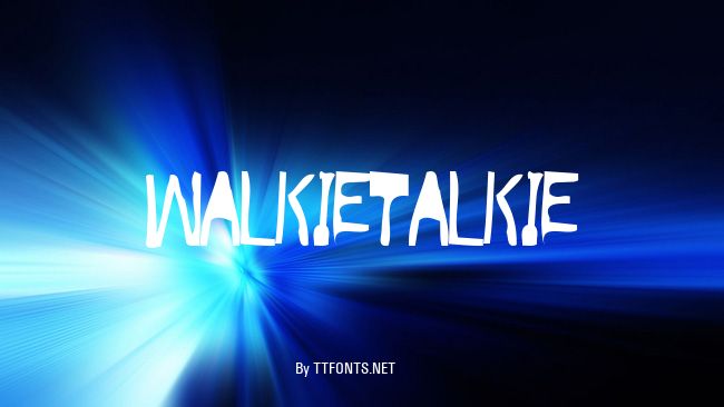 WalkieTalkie example