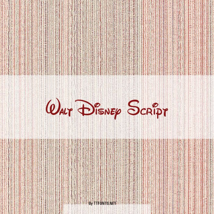 Walt Disney Script example