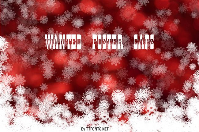 Wanted Poster Caps example