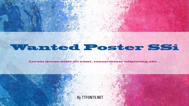 Wanted Poster SSi example