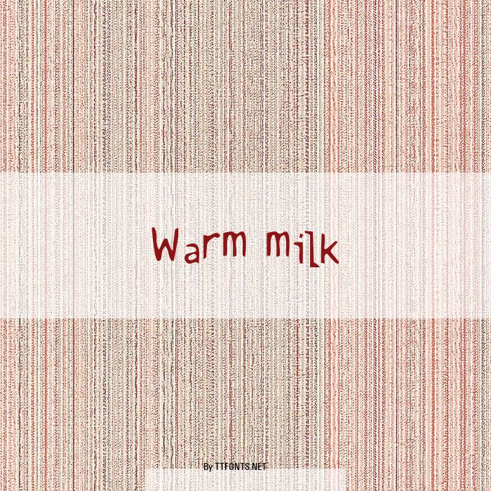 Warm milk example