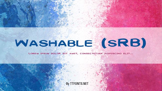Washable (sRB) example