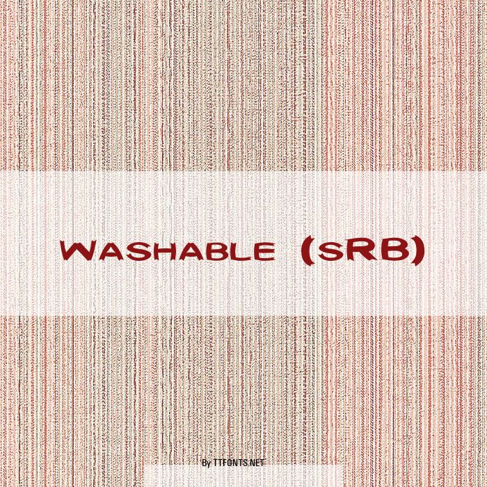 Washable (sRB) example