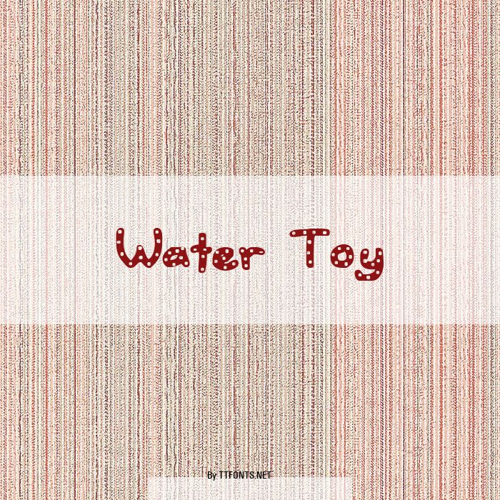 Water Toy example