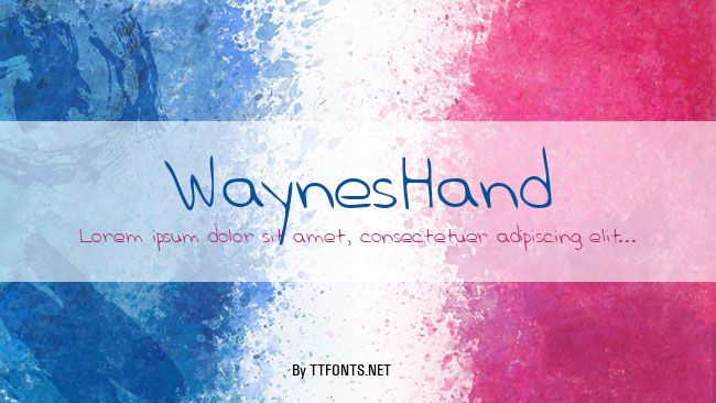 WaynesHand example