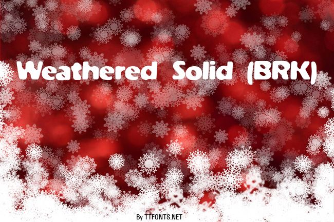 Weathered Solid (BRK) example