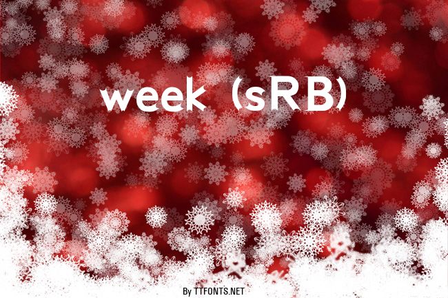 week (sRB) example