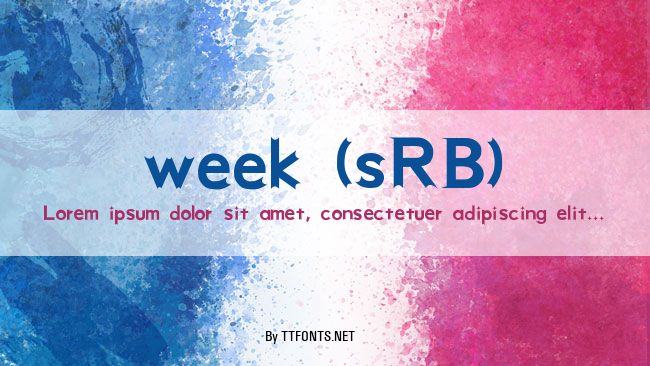 week (sRB) example