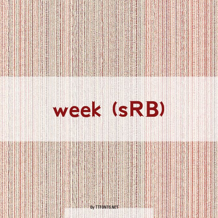 week (sRB) example