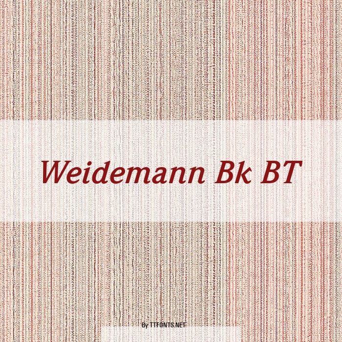 Weidemann Bk BT example