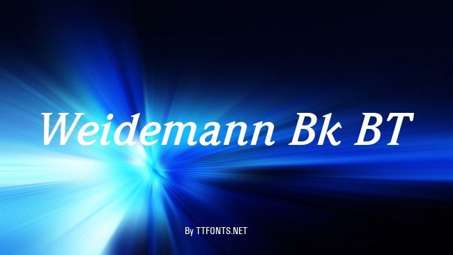Weidemann Bk BT example