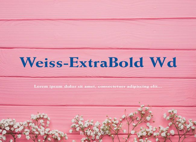 Weiss-ExtraBold Wd example