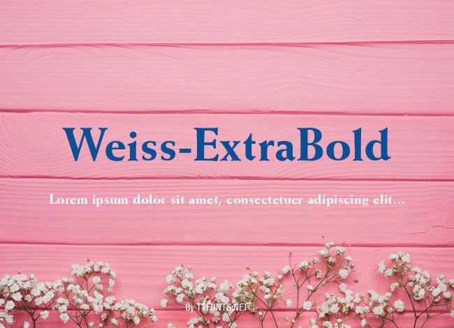 Weiss-ExtraBold example