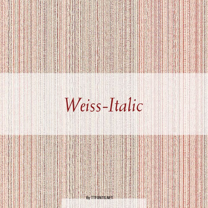 Weiss-Italic example