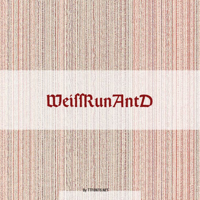 WeissRunAntD example