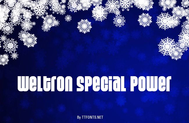 Weltron Special Power example