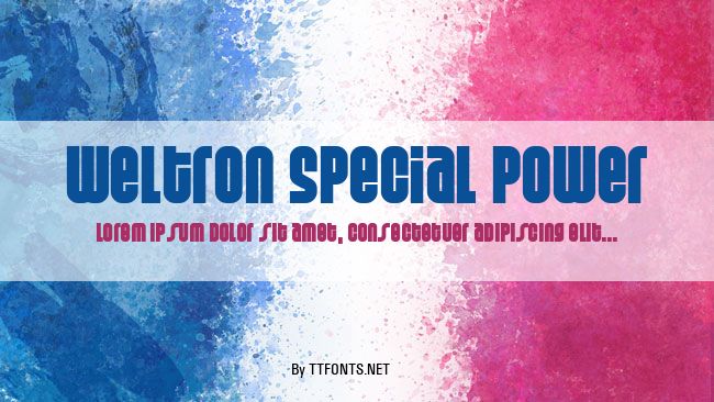 Weltron Special Power example