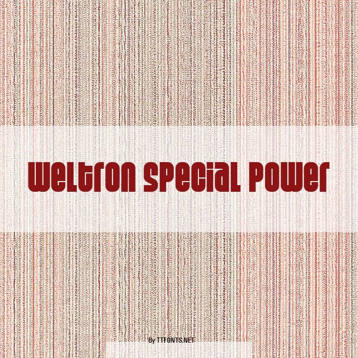 Weltron Special Power example