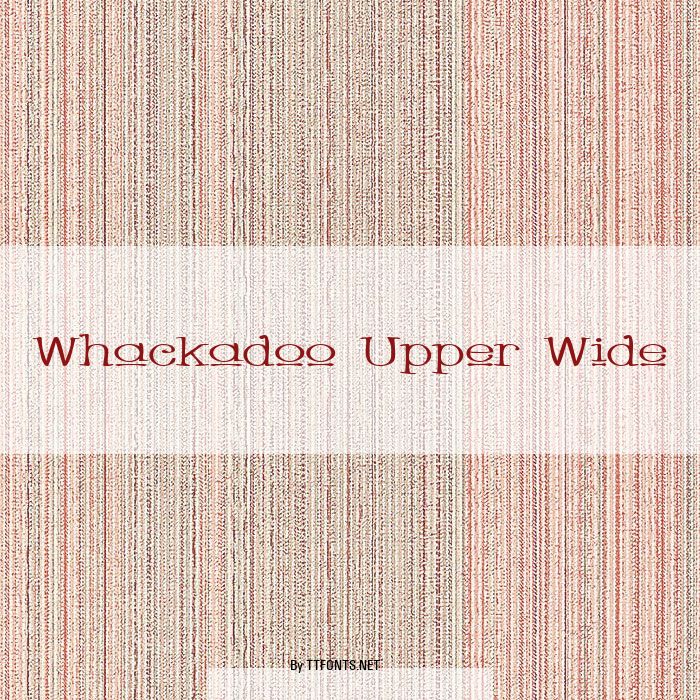 Whackadoo Upper Wide example