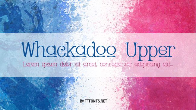 Whackadoo Upper example