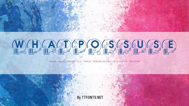 WhatPossUse example