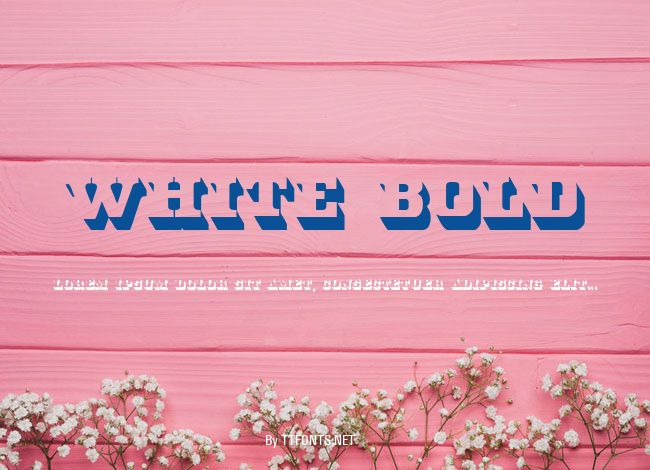 White Bold example