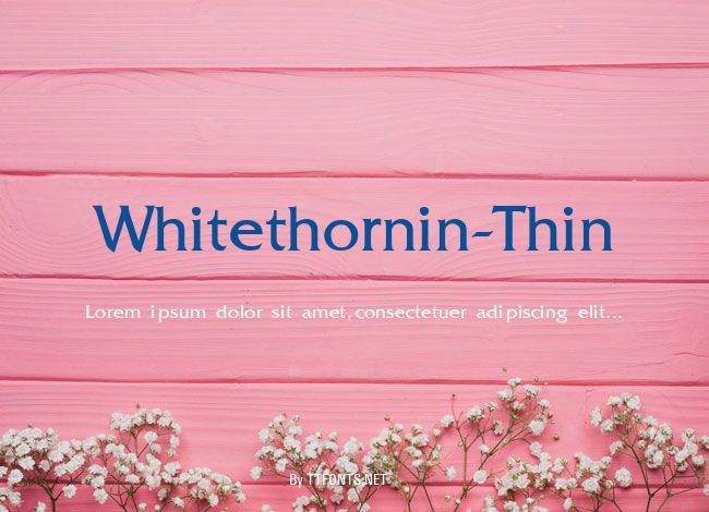 Whitethornin-Thin example