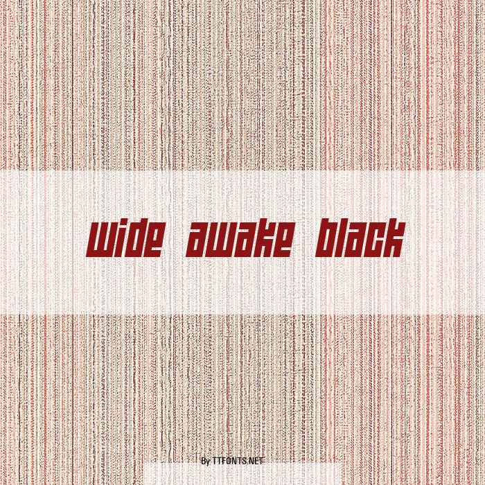 Wide awake Black example