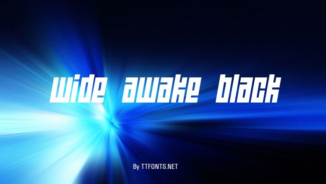 Wide awake Black example