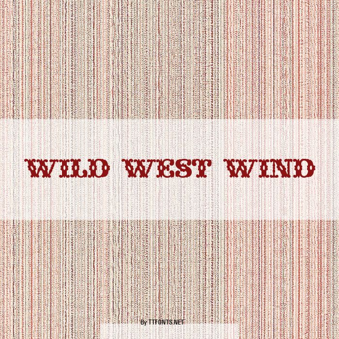 Wild West Wind example