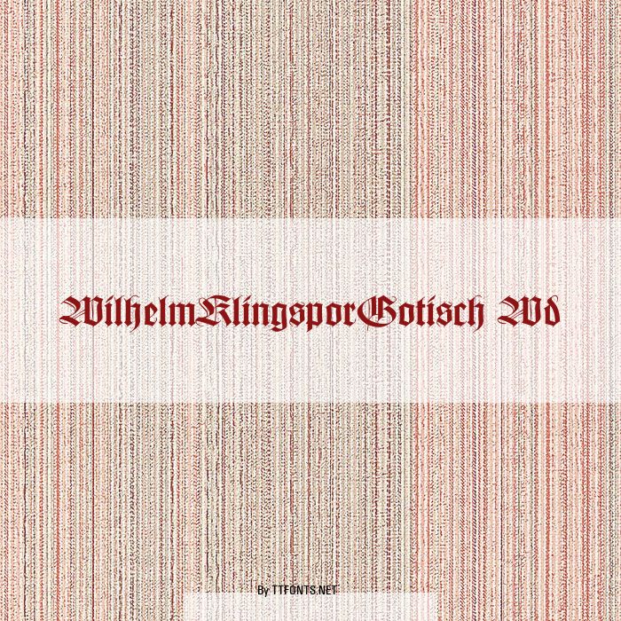 WilhelmKlingsporGotisch Wd example