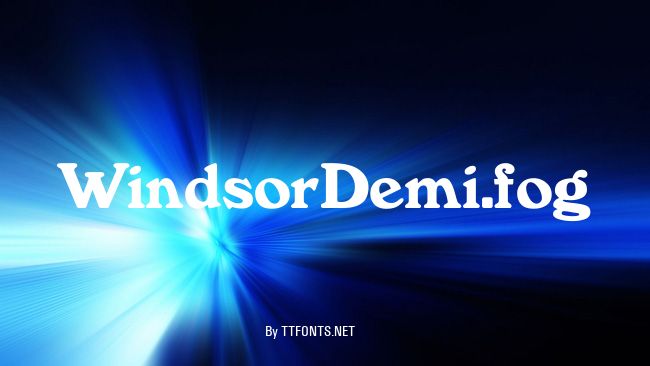 WindsorDemi.fog example